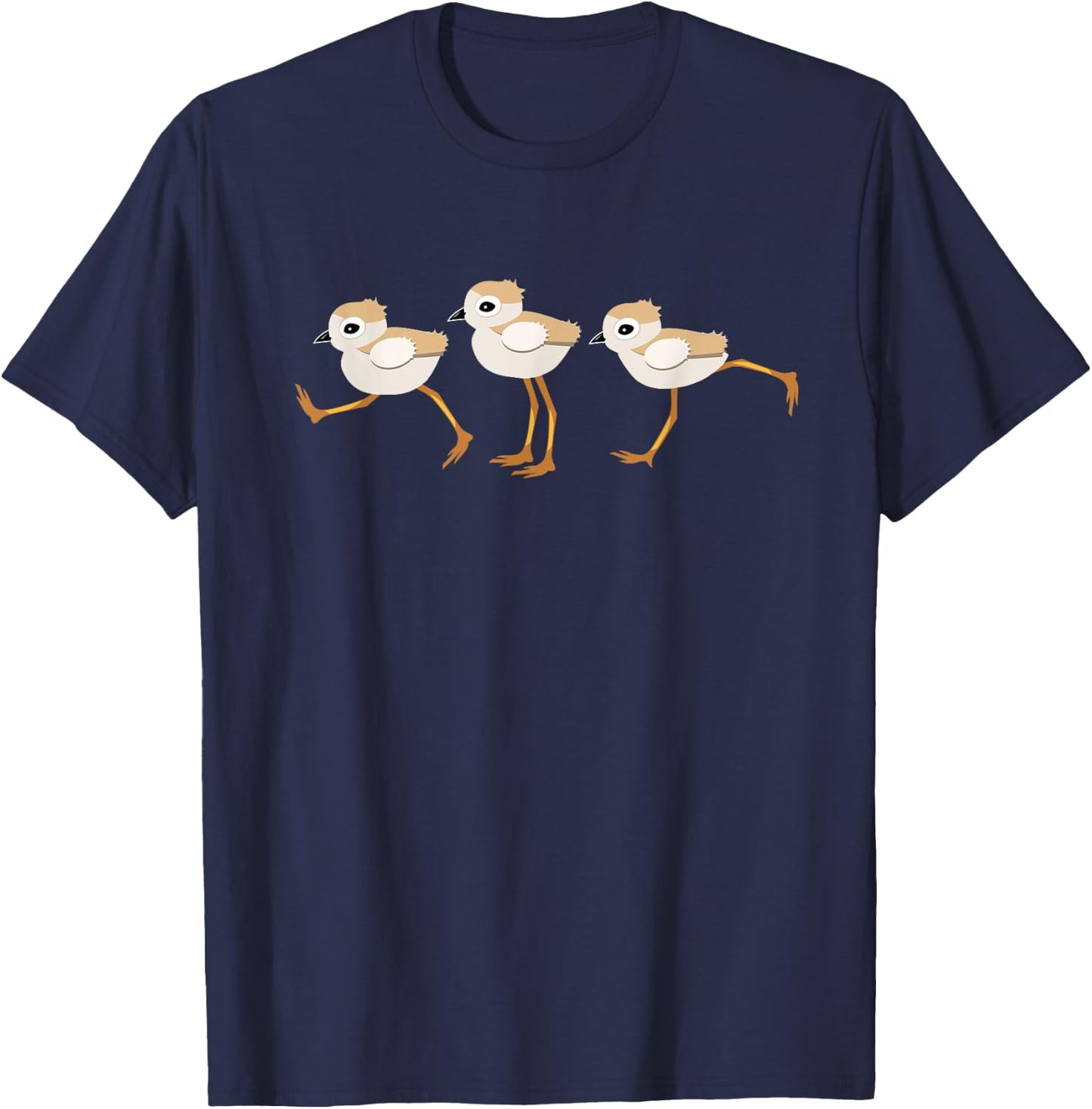 Piping Plovers Seabirds Shorebirds on the Beach Men Women Girls Kids T-Shirt - T-Shirt | Navy