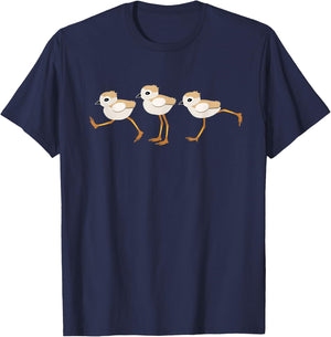 Piping Plovers Seabirds Shorebirds on the Beach Men Women Girls Kids T-Shirt - T-Shirt | Navy