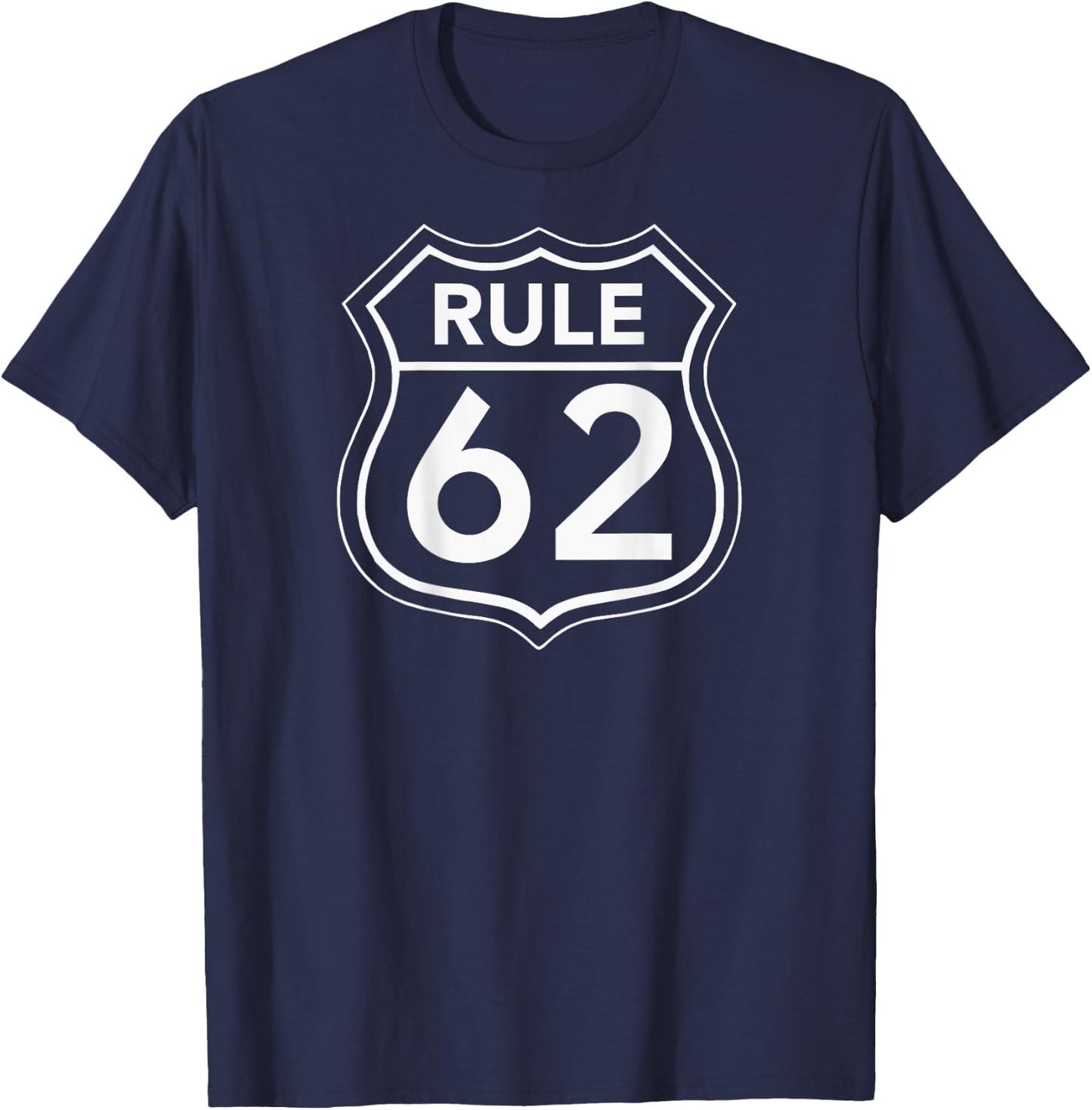 BACK PRINT RULE 62 Alcoholics AA Anonymous Living Sobriety T-Shirt - T-Shirt | Navy