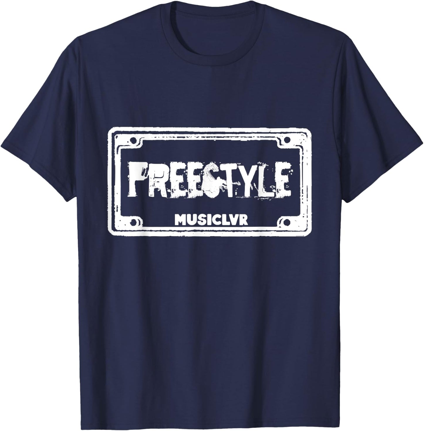 Freestyle Music Lover Vintage Inspired Distressed Grunge T-Shirt - T-Shirt | Navy