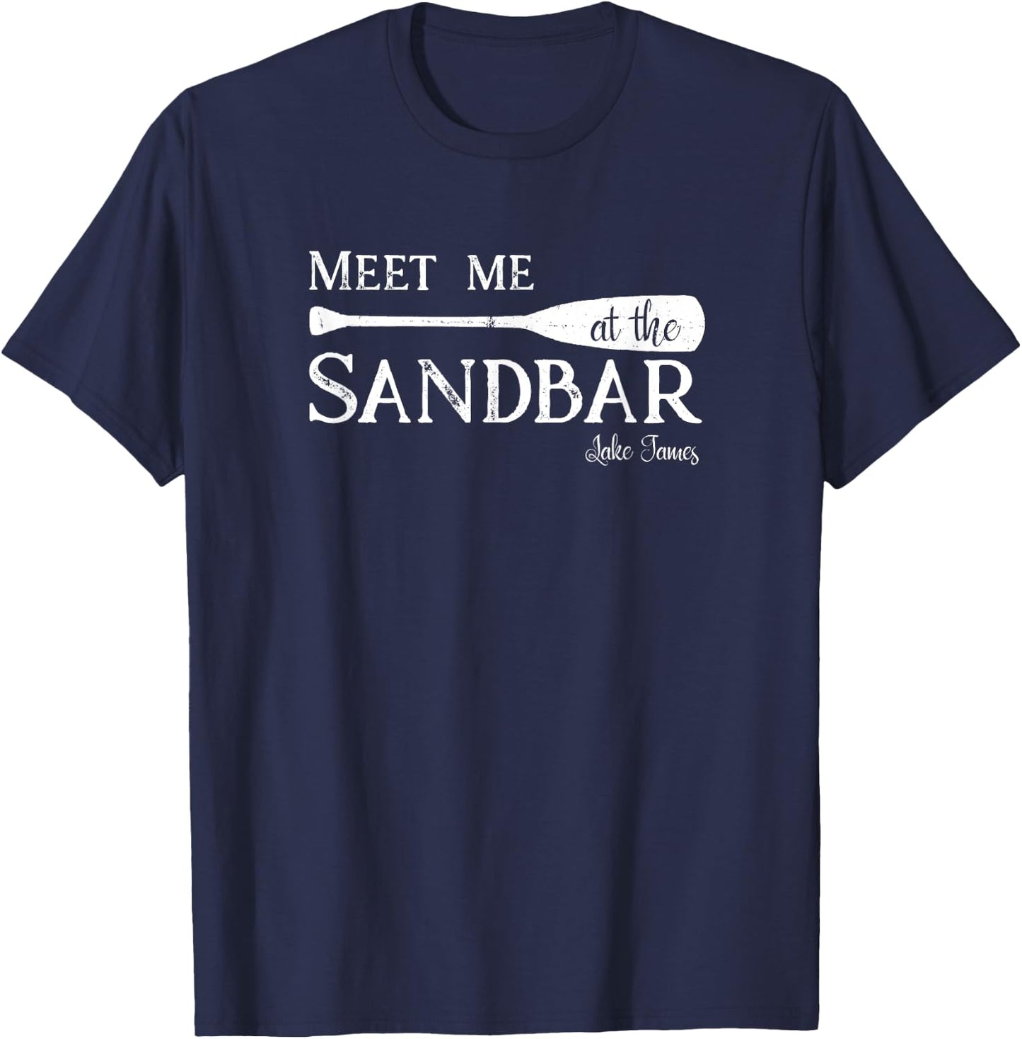 Lake James Meet Me at the Sandbar, Indiana T-Shirt - T-Shirt | Navy