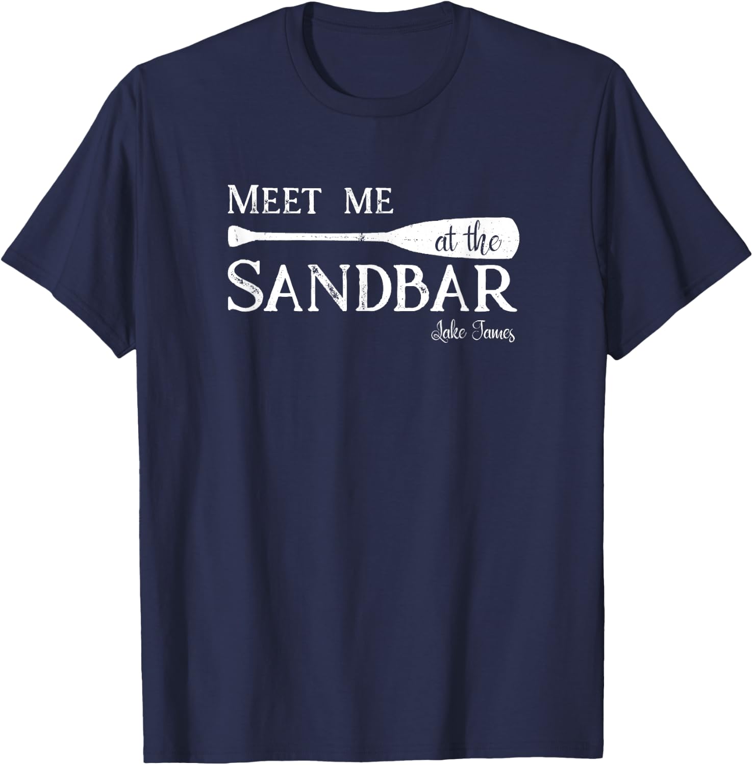 Lake James Meet Me at the Sandbar, Indiana T-Shirt - T-Shirt | Navy