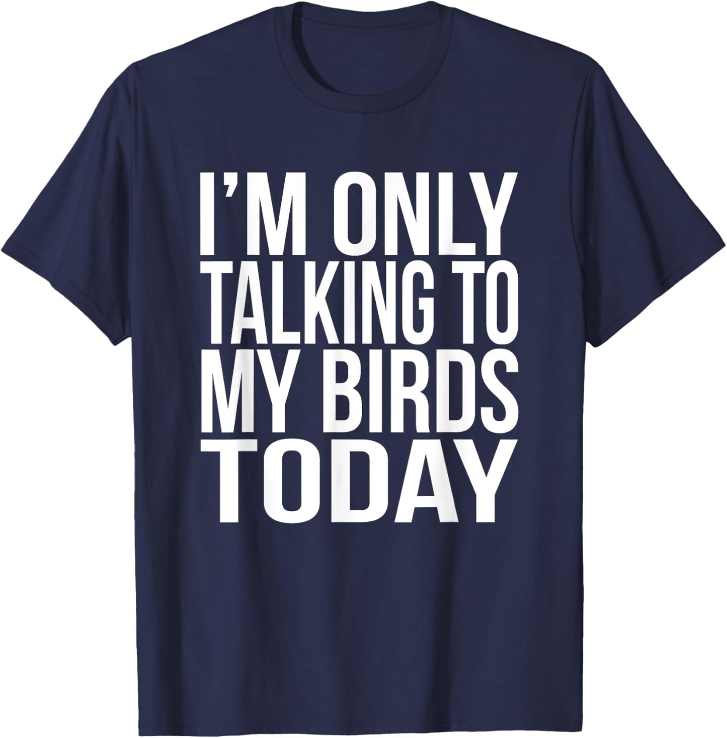 I'm Only Talking To My Birds Today Gift A Pet Bird Lover T-Shirt - T-Shirt | Navy