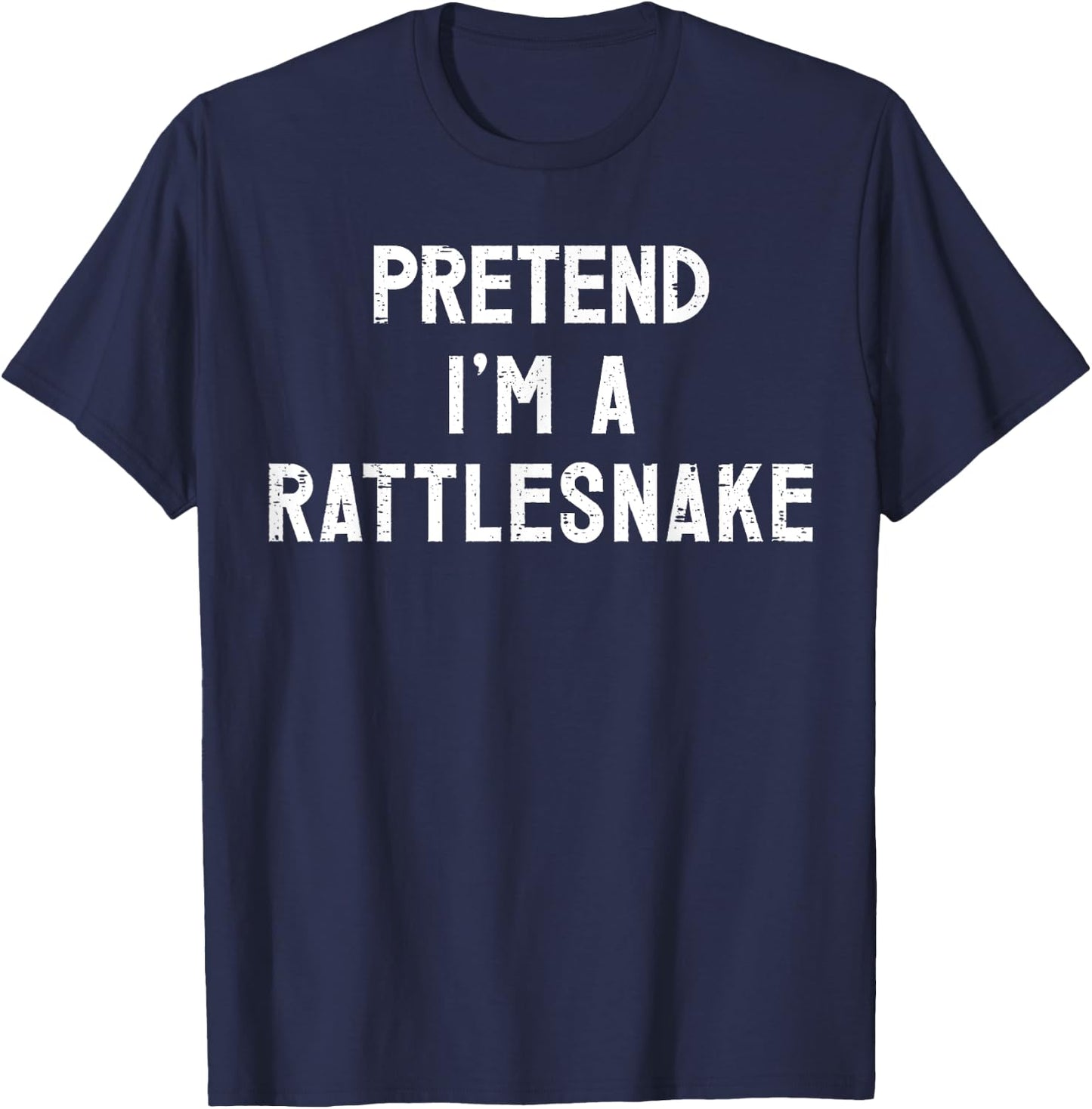 Pretend I'm A Rattlesnake Halloween Costume T-Shirt - T-Shirt | Navy