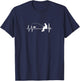 Fly Fishing Heartbeat Fish EKG Trout Fishing T-Shirt - T-Shirt | Navy