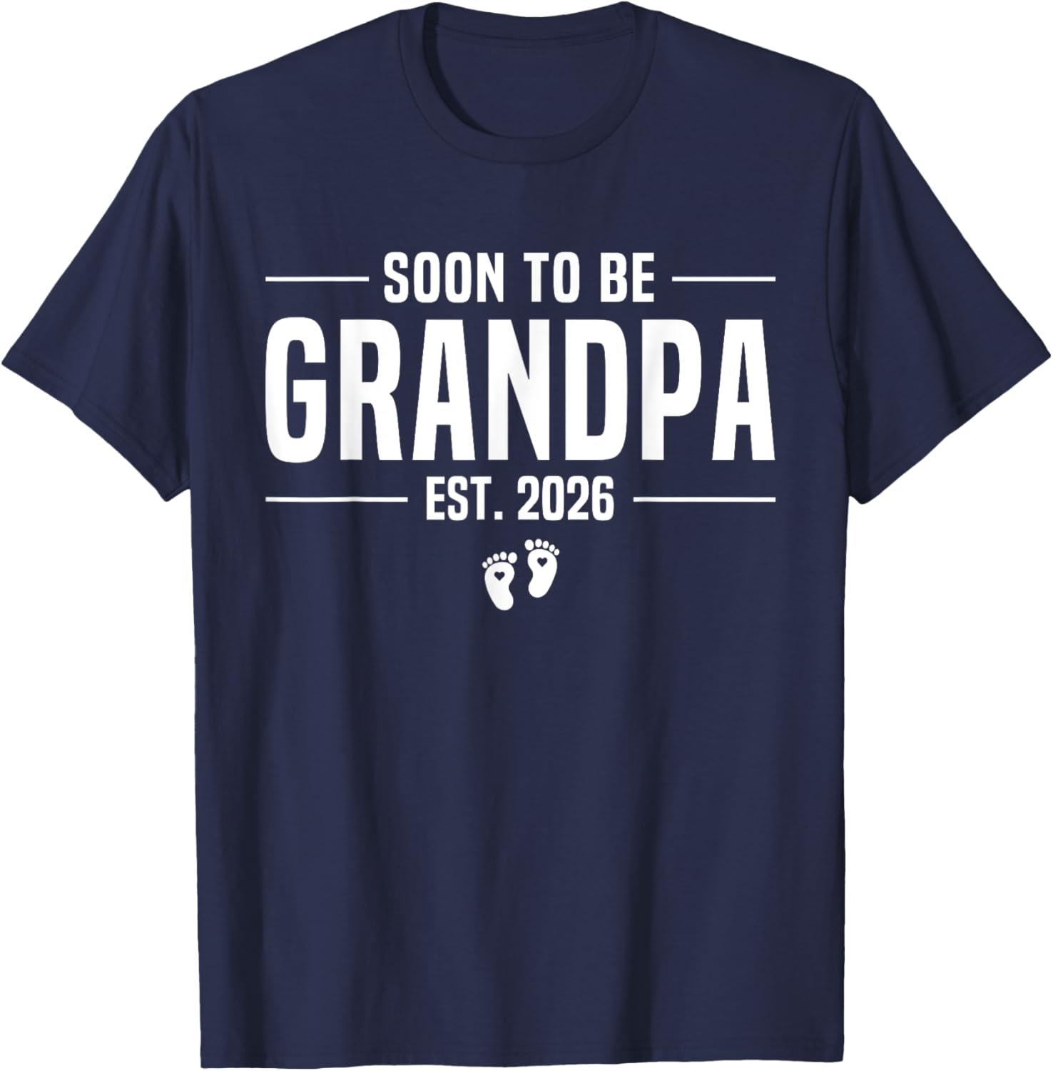 Soon to be Grandpa 2026 Loading Promoted to Grandpa 2026 T-Shirt - T-Shirt | Navy