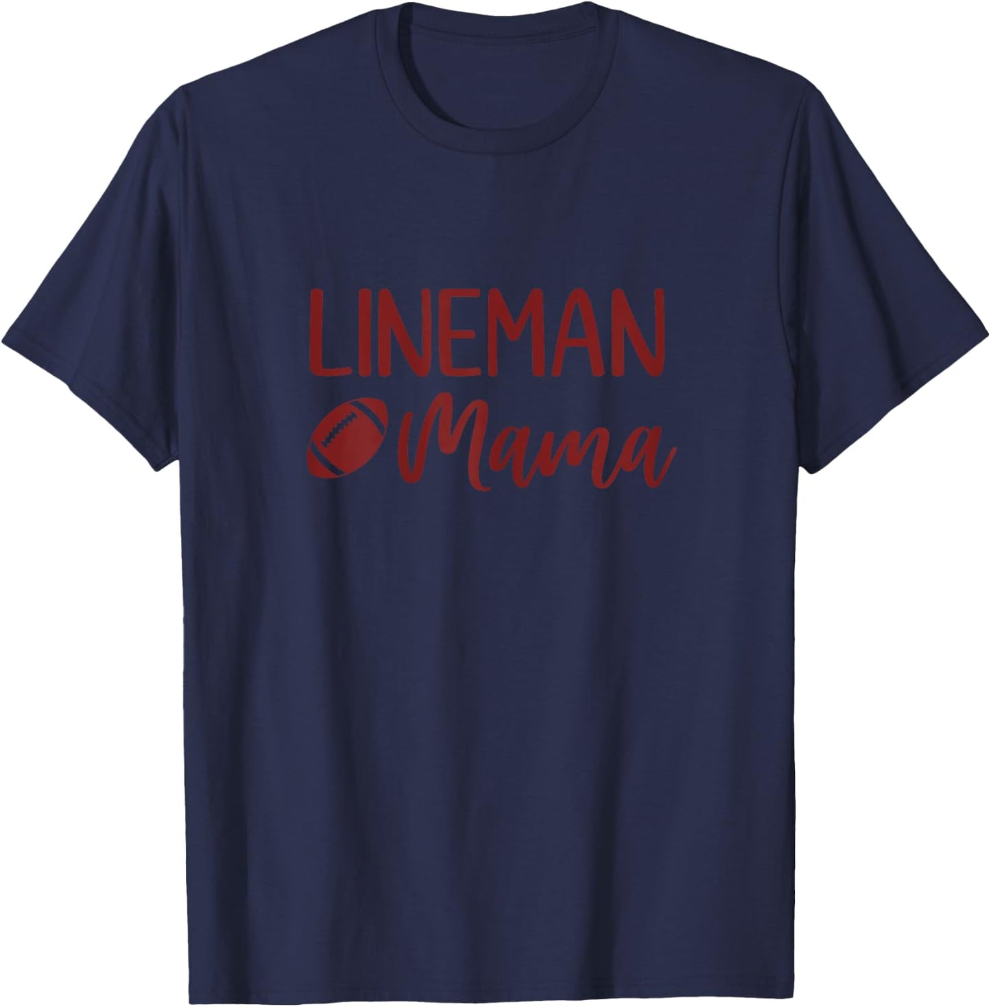 Lineman Mama Football D-Line O-Line Mom T-Shirt - T-Shirt | Navy