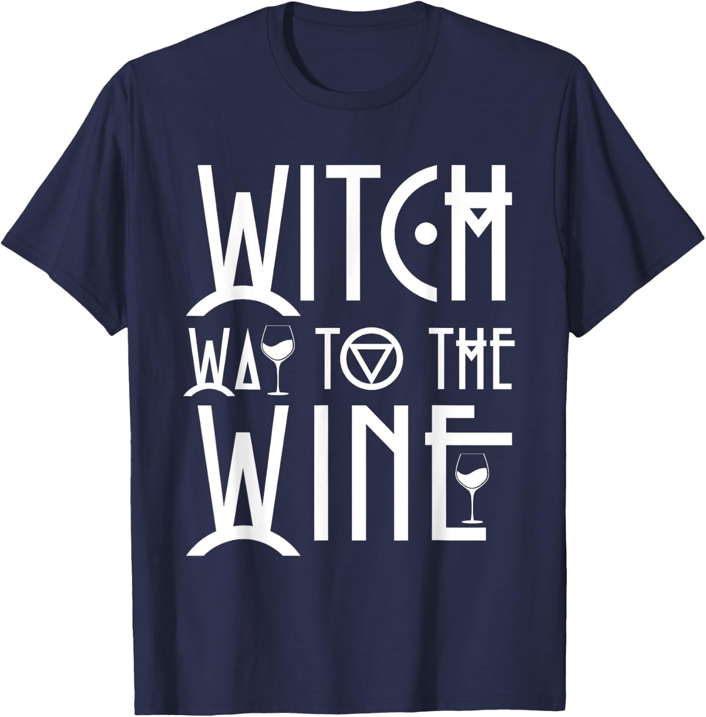 Witch Way to The Wine Halloween Party Costume T-Shirt - T-Shirt | Navy