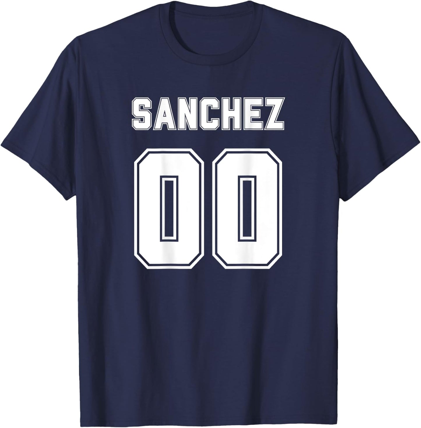 Sanchez Name Back Sports Number Family Team T-Shirt - T-Shirt | Navy