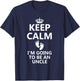 Best Uncle Art Dad Pregnancy Reveal New Uncle To Be T-Shirt - T-Shirt | Navy