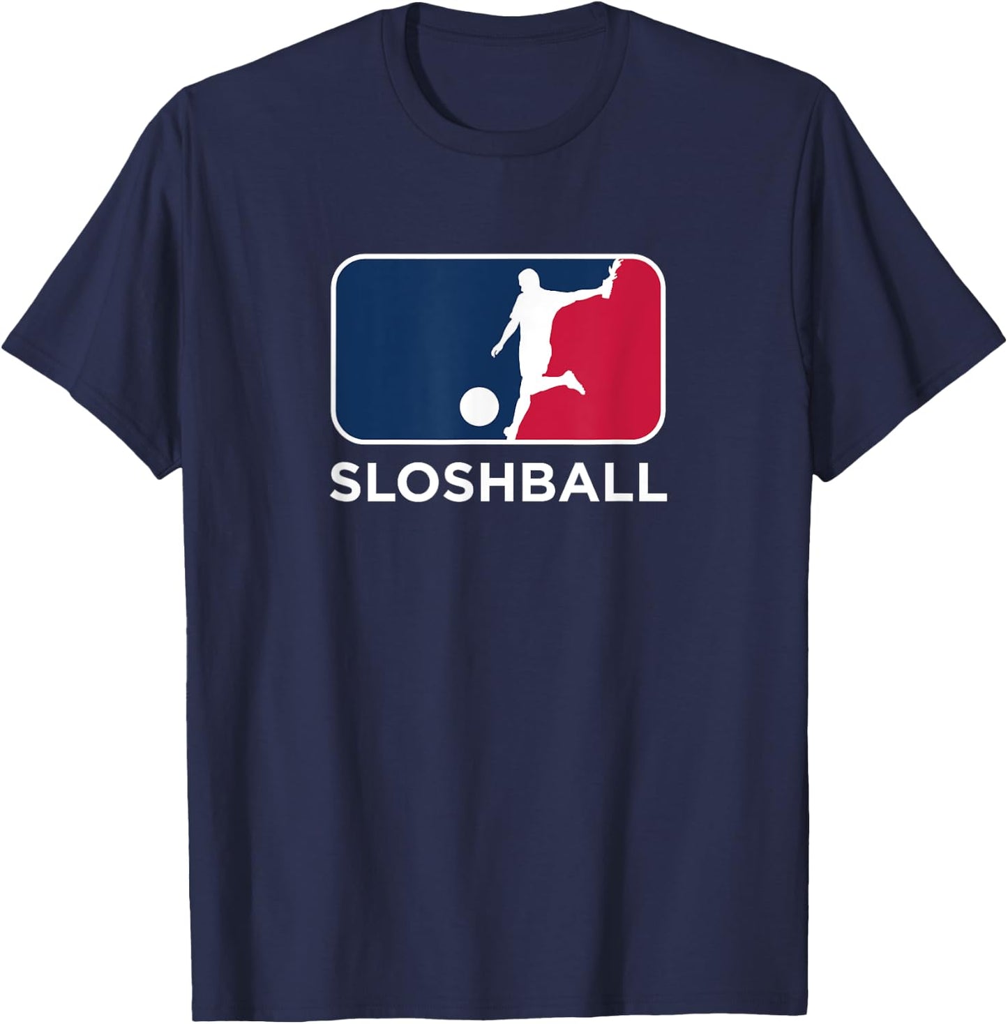 Slosh Ball Athlete Sportswear Funny Parody Logo T-Shirt - T-Shirt | Navy