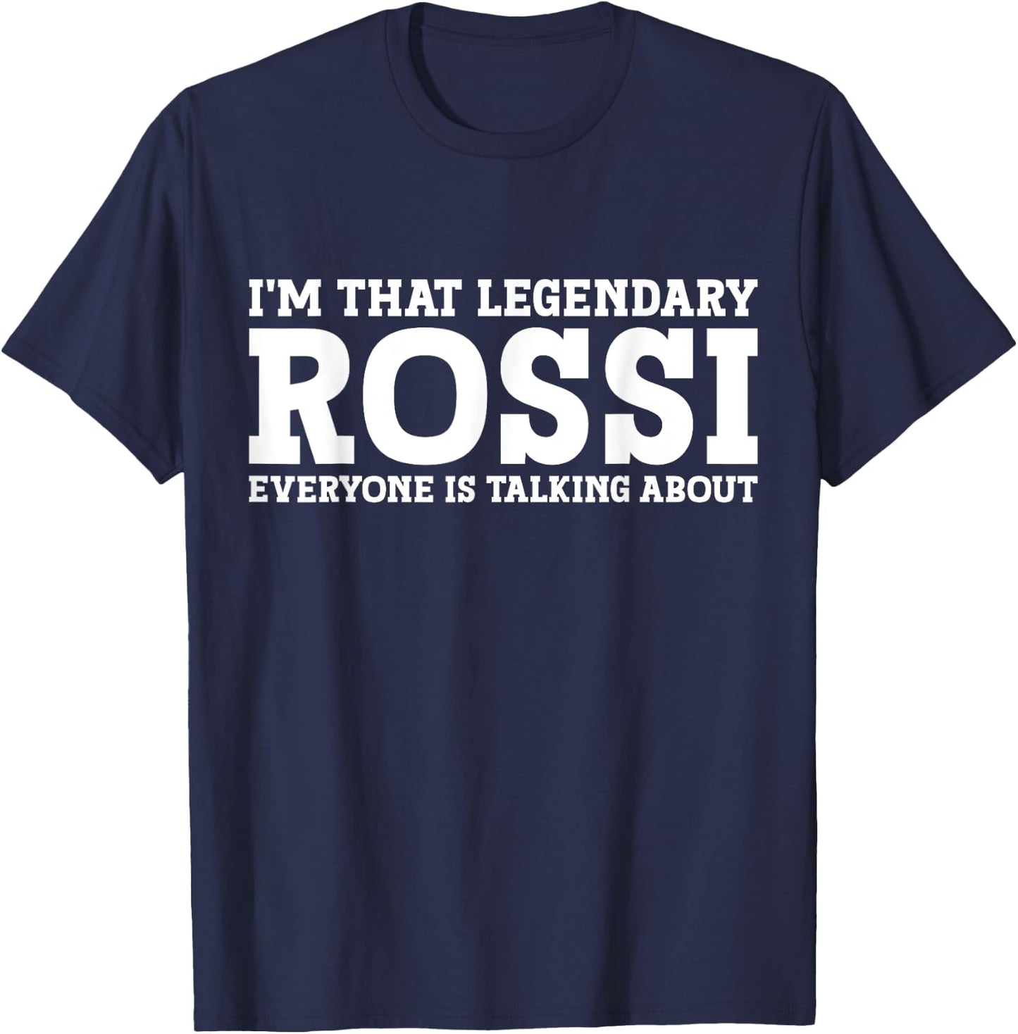 Rossi Surname Funny Team Family Last Name Rossi T-Shirt - T-Shirt | Navy