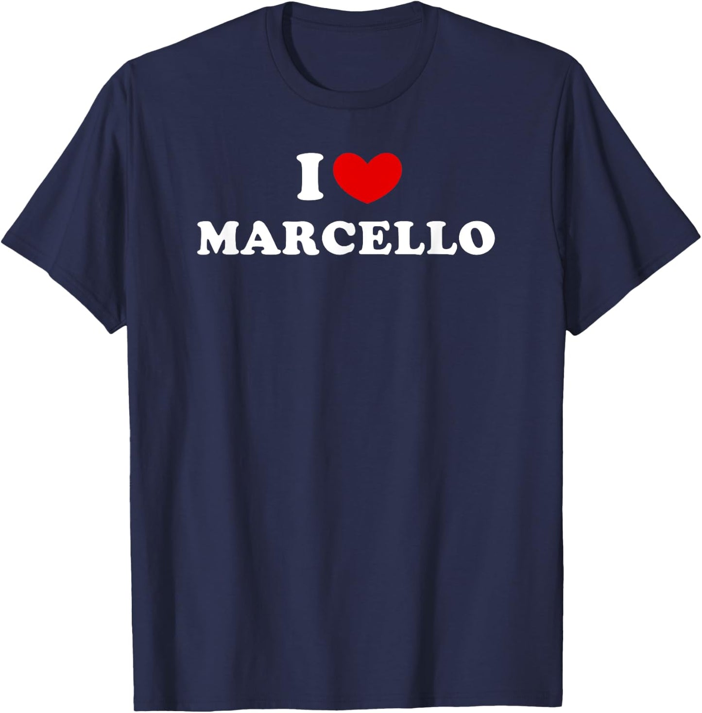 I Love Marcello, I Heart Marcello T-Shirt - T-Shirt | Navy