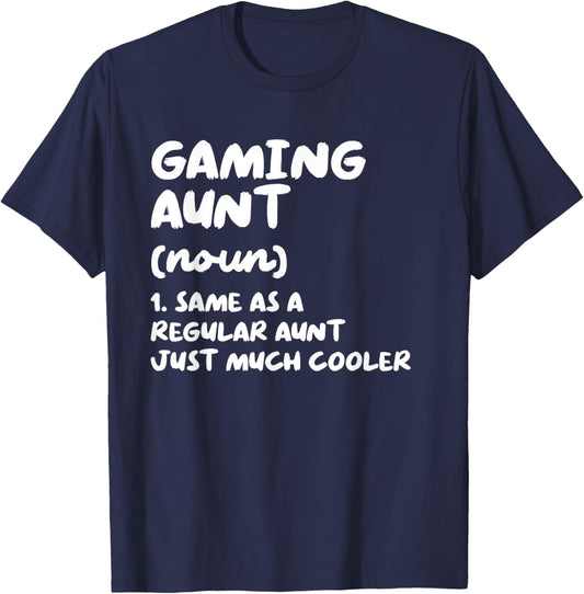 Gaming Aunt Definition Funny Gamer T-Shirt - T-Shirt | Navy