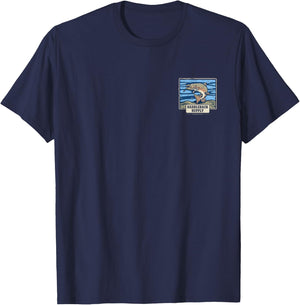 Saddleback Fishing for Trout Logo Lightweight Graphic T-Shirt - T-Shirt | Navy