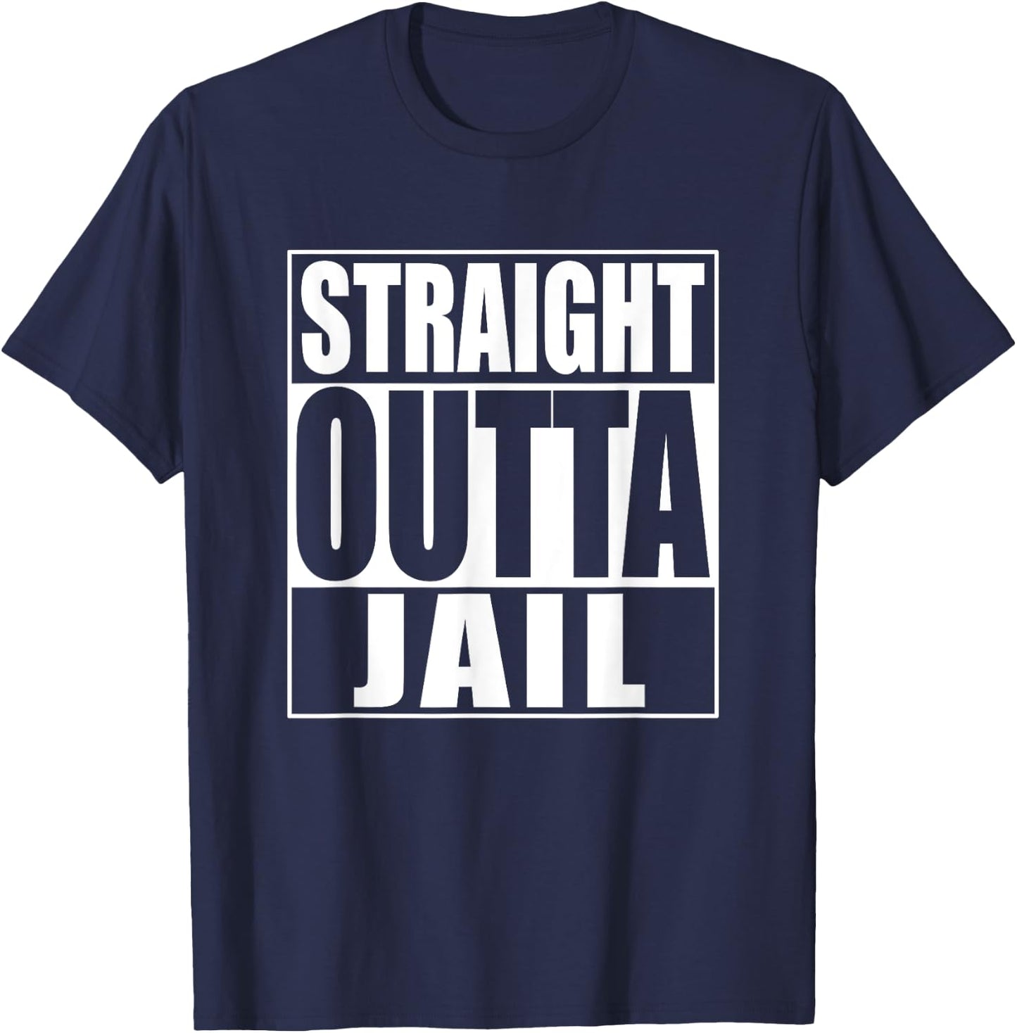 Straight Outta Jail T-Shirt - T-Shirt | Navy