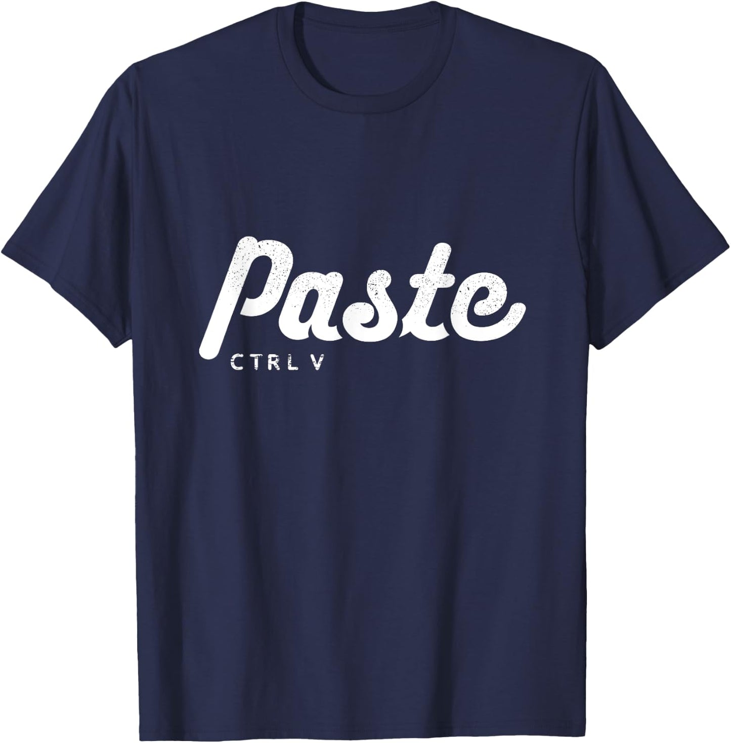 Matching Retro Copy Paste Shirts, Ctrl V: Father's Day Gift T-Shirt - T-Shirt | Navy