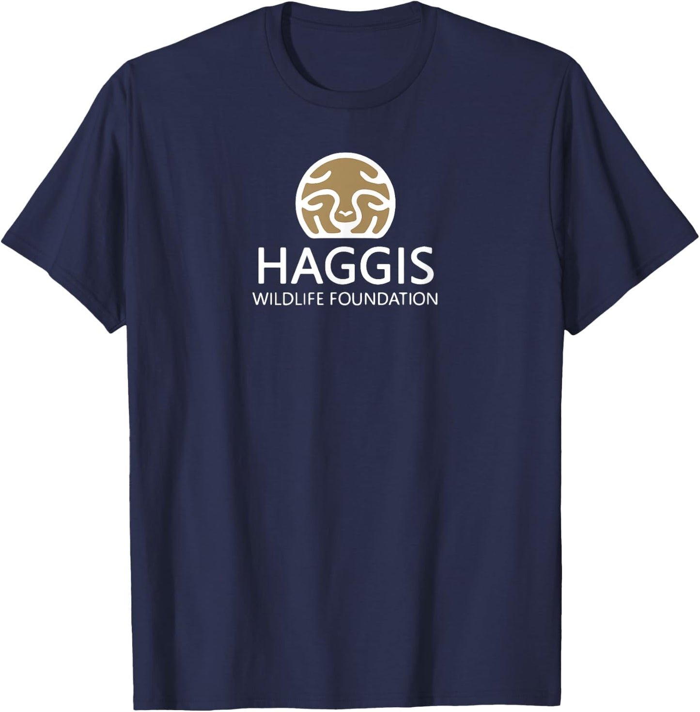 Haggis Wildlife Foundation Logo Gold T-Shirt - T-Shirt | Navy