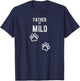 Father of Milo - Dog Puppy Personalized Name Graphic T-Shirt - T-Shirt | Navy