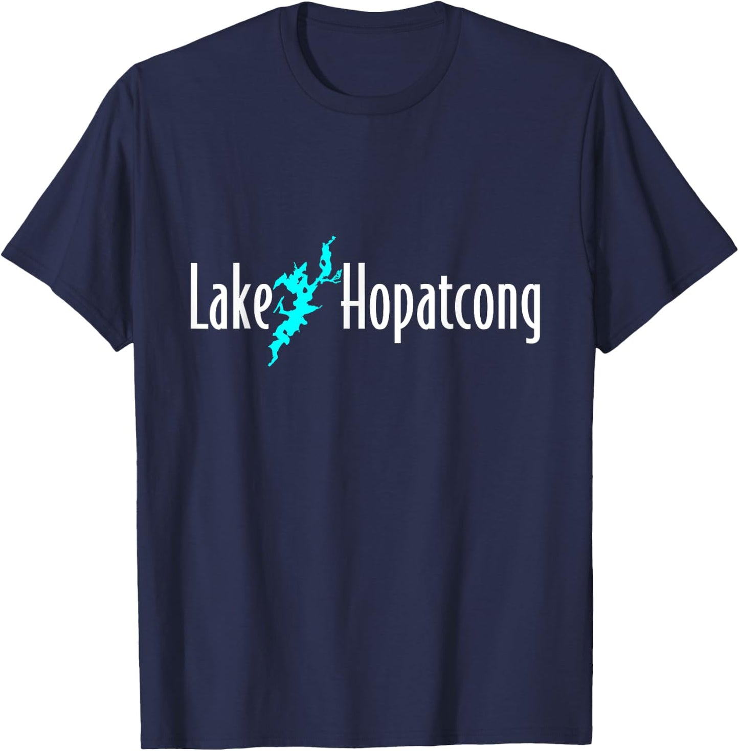 Minimalist Lake Hopatcong - New Jersey T-Shirt - T-Shirt | Navy