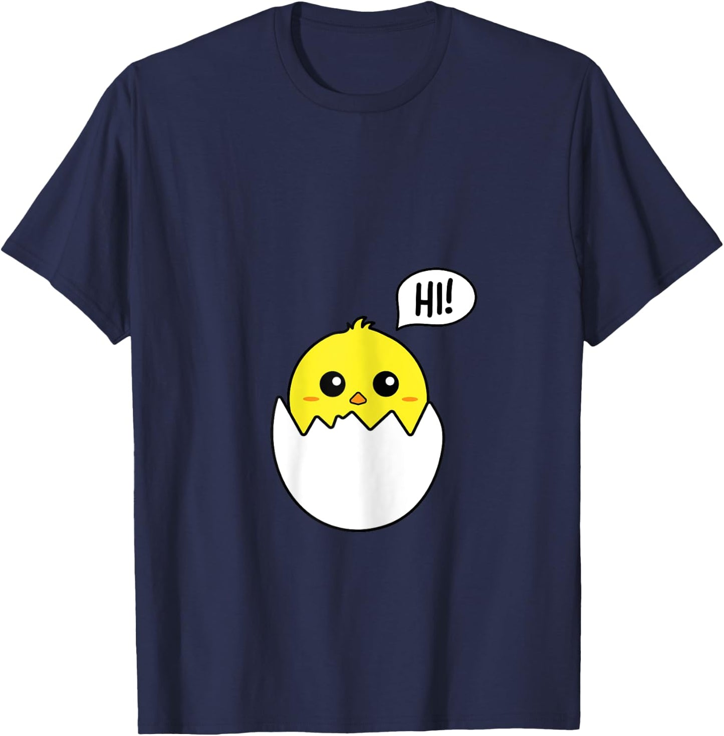 Pregnancy Announcement | Cute Baby Chicken forEaster T-Shirt - T-Shirt | Navy