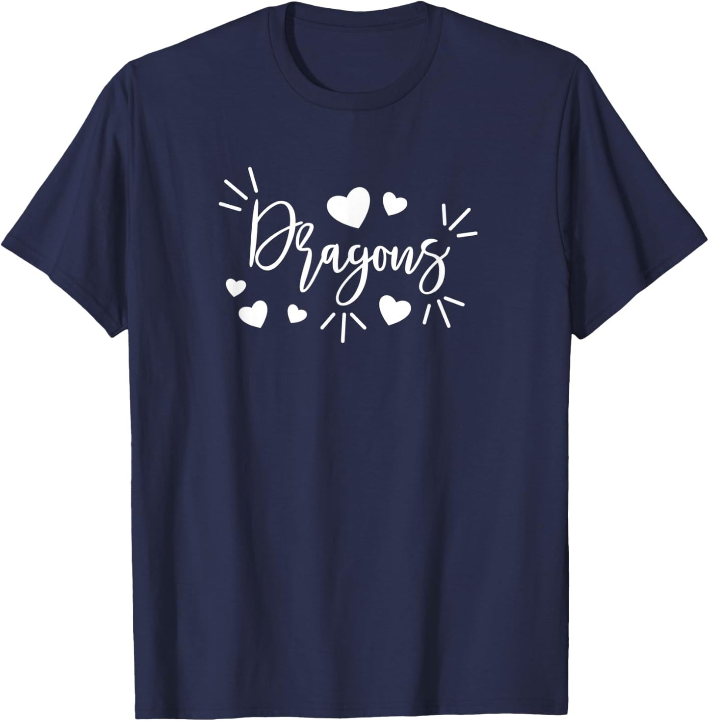 AS Dragons sports team mascot T-Shirt - T-Shirt | Navy