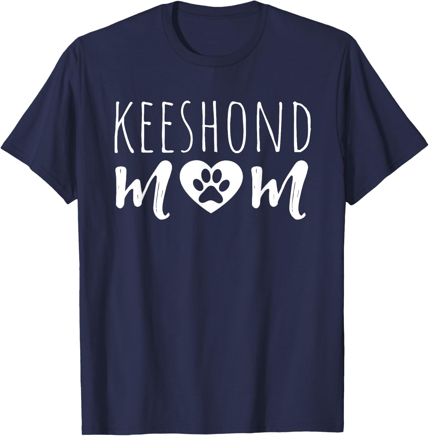 Keeshond Mom Dog Mother Keeshond Owner Keeshond Mama Sister Women Kids T-Shirt - T-Shirt | Navy