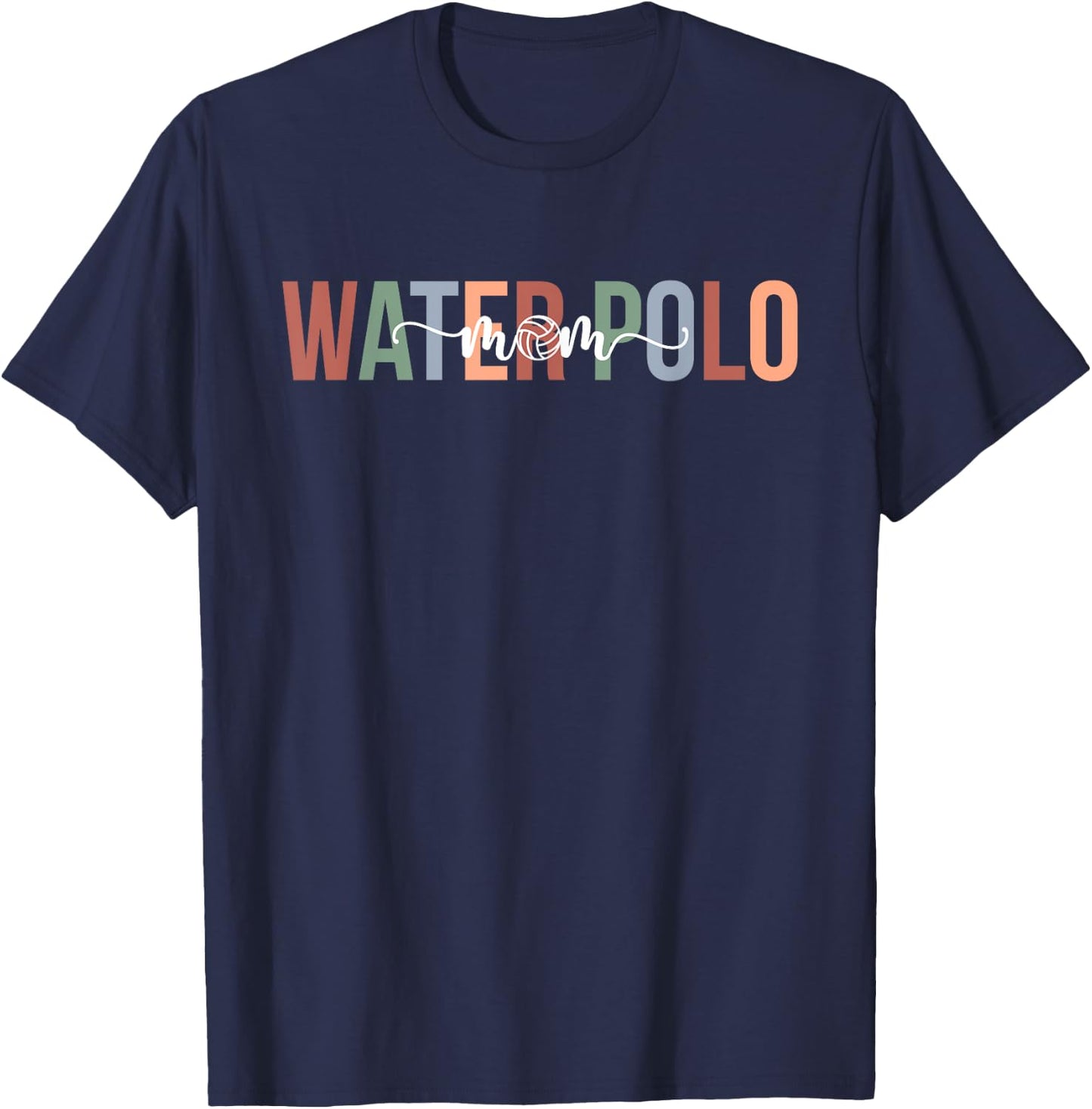 Water Polo Mom Boho Mom Of A Water Polo Player Mama T-Shirt - T-Shirt | Navy