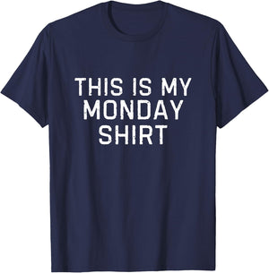 This Is My Monday Shirt Days Of The Week Vintage Adult T-Shirt - T-Shirt | Navy