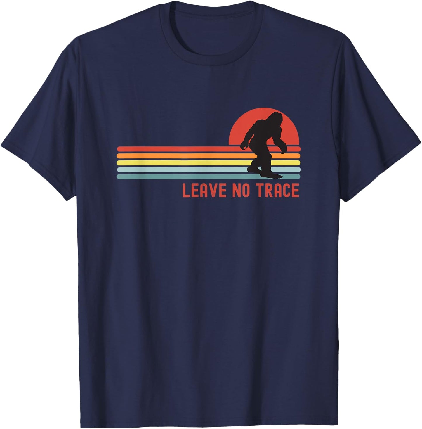 Leave No Trace Hiking Bigfoot Alt T-Shirt - T-Shirt | Navy
