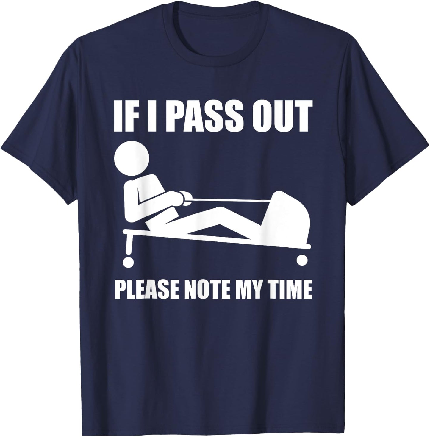 Awesome Workout Fitness Enthusiasts Gift Men Women Funny Ergometer Rowing Exercise ERG Machine Lover Gag Outfit T-Shirt - T-Shirt | Navy