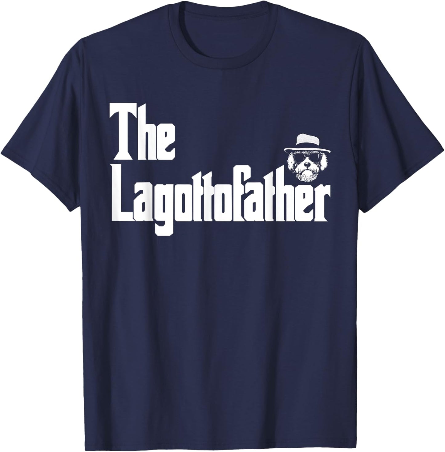 The LagottoFather Funny Lagotto Romagnolo Dog Dad Shirt Men T-Shirt - T-Shirt | Navy