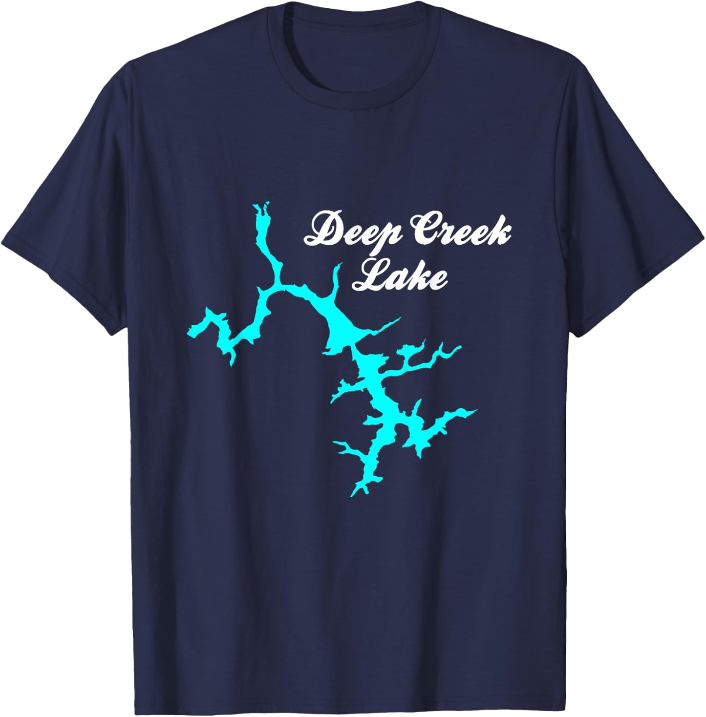 Minimalist Deep Creek Lake - Maryland T-Shirt - T-Shirt | Navy