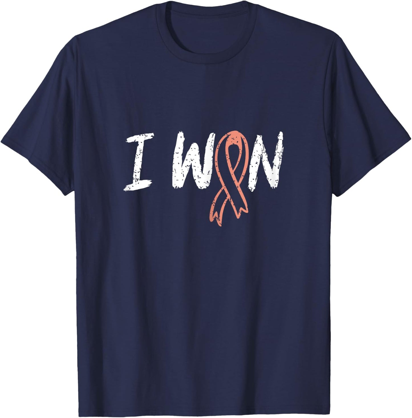 Uterine Cancer Survivor - I Won Uterine Cancer Awareness T-Shirt - T-Shirt | Navy