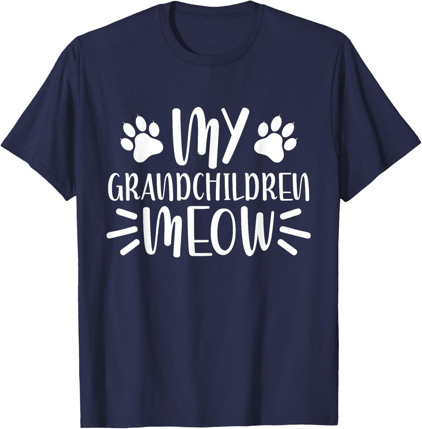 My Grandchildren Meow Cat Grandma Women T-Shirt - T-Shirt | Navy