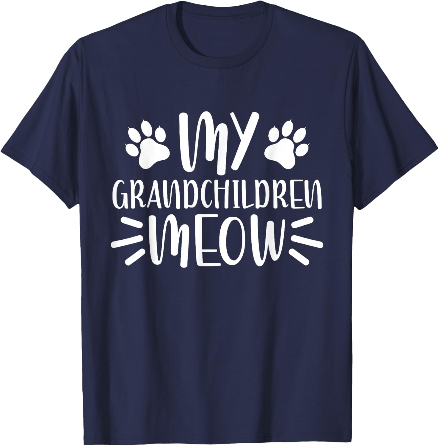 My Grandchildren Meow Cat Grandma Women T-Shirt - T-Shirt | Navy