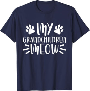My Grandchildren Meow Cat Grandma Women T-Shirt - T-Shirt | Navy
