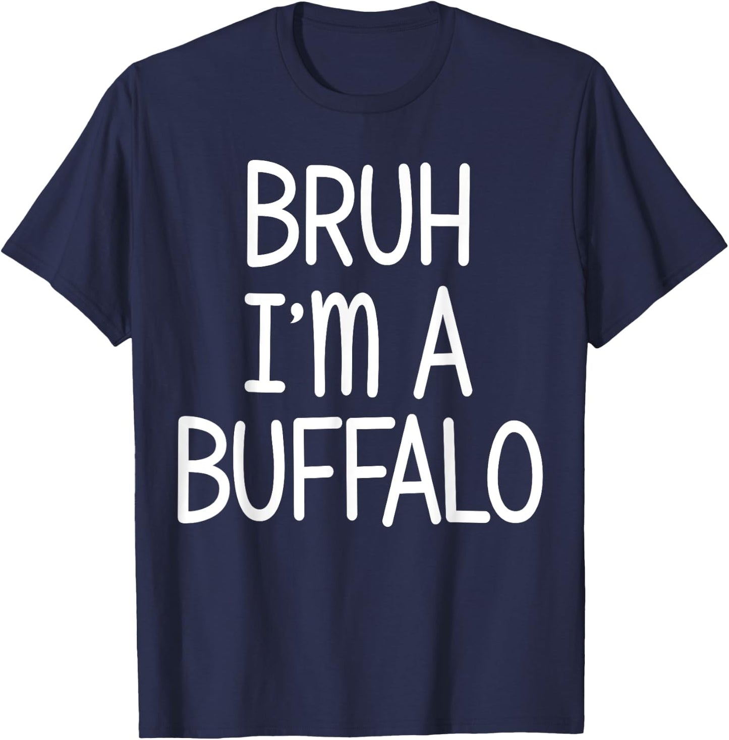 Pretend I'm A Buffalo Funny Lazy Halloween Costume Party T-Shirt - T-Shirt | Navy