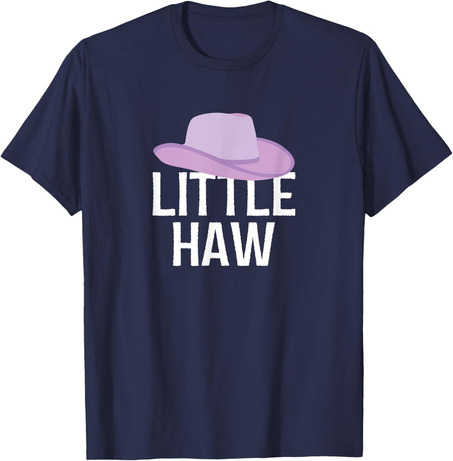 Country Western Theme Sorority Reveal Little Haw Cowgirl Hat T-Shirt - T-Shirt | Navy