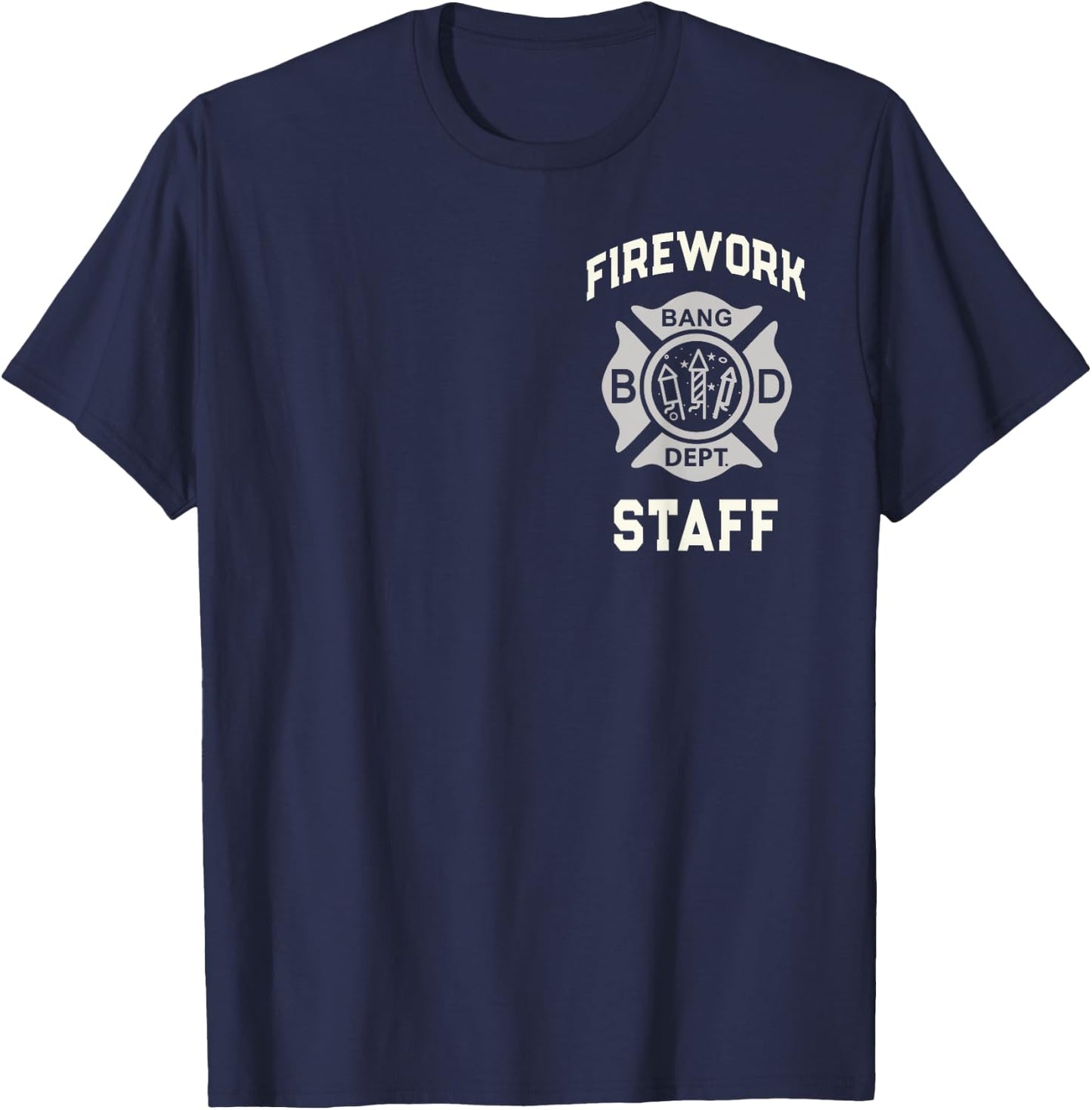 Funny FIREWORK STAFF 4th of July Squad Safety Director Red T-Shirt - T-Shirt | Navy