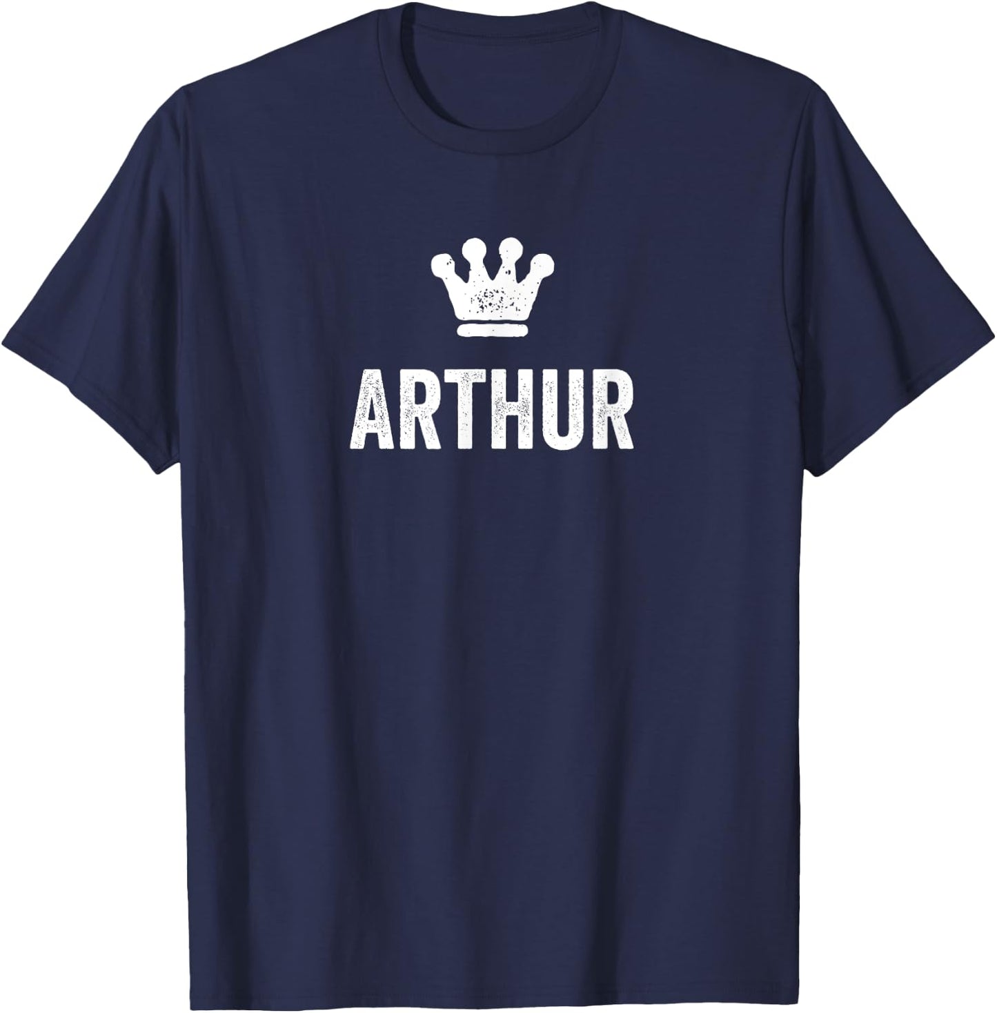 Arthur the King / Crown & Name Design Called Arthur T-Shirt - T-Shirt | Navy
