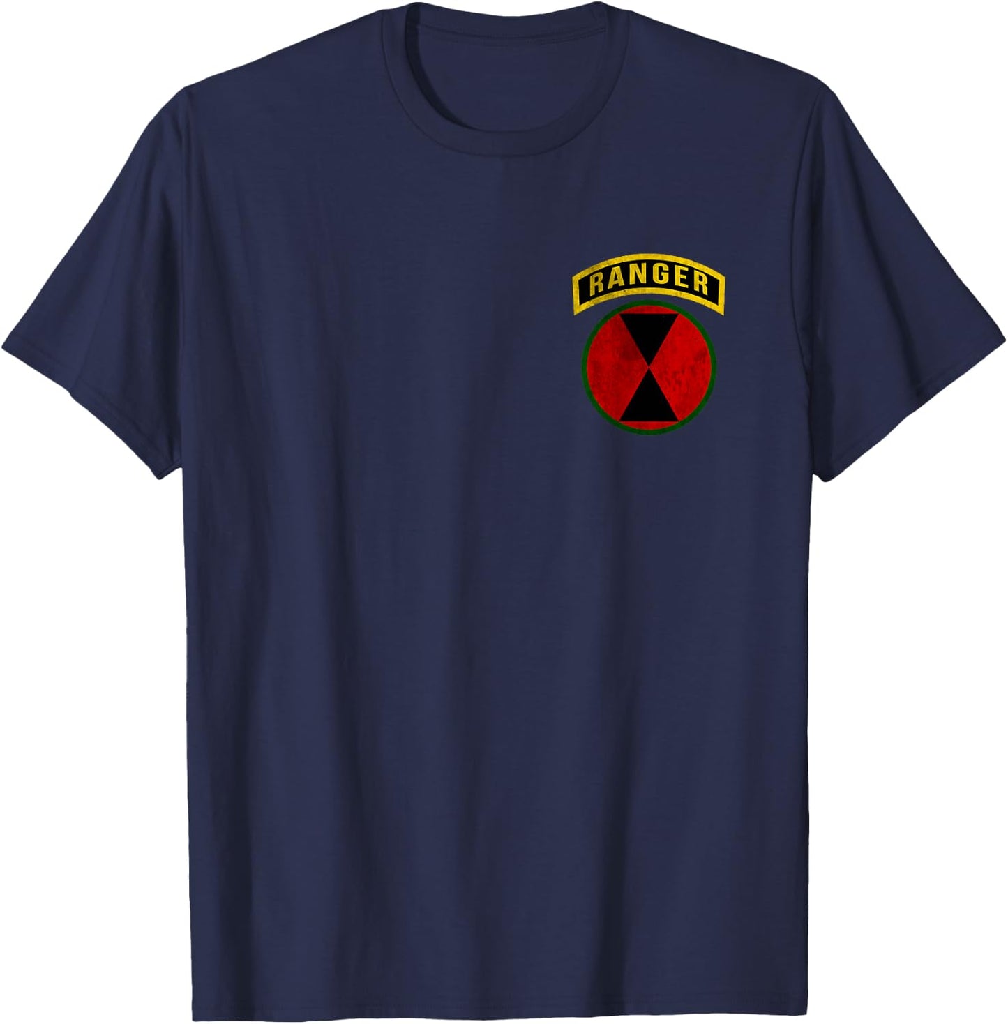 7th Infantry Division Ranger Tab Logo Military Veteran Xmas T-Shirt - T-Shirt | Navy