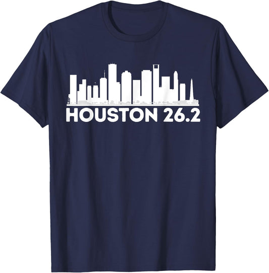 Houston Running Race 26.2 Full Marathon Runner T-Shirt - T-Shirt | Navy