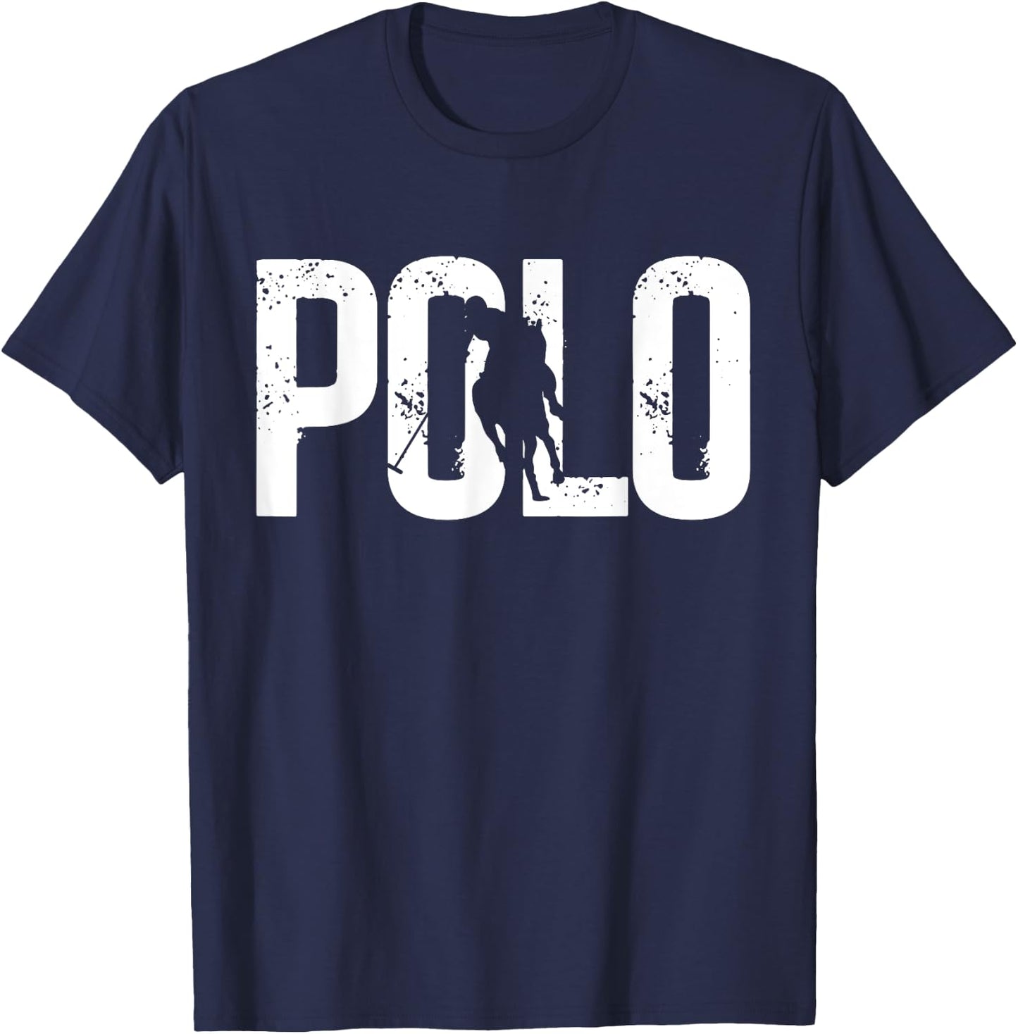 Polo Players Horseback Riding Horse Equestrian Sports T-Shirt - T-Shirt | Navy