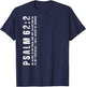 Psalm 62:2, I Will Never Be Shaken, Design on Back T-Shirt - T-Shirt | Navy