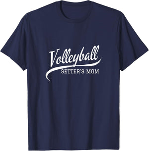 Fun Volleyball Player Setter's Mom Graphic T-Shirt - T-Shirt | Navy