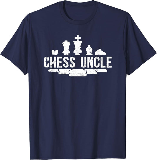Chess Uncle Proud Uncle Of A Chess Player Uncle T-Shirt - T-Shirt | Navy