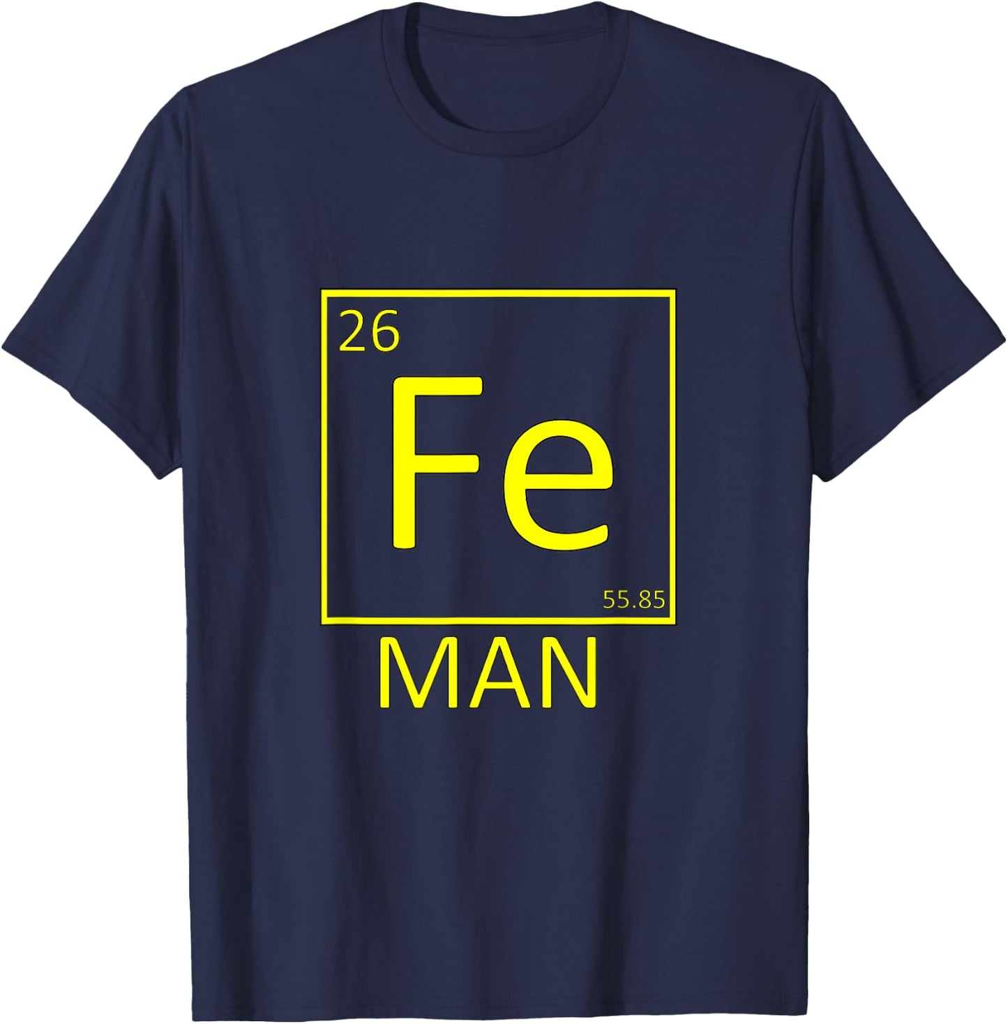 Fe Man Iron Man Funny Sciencewear T-Shirt - T-Shirt | Navy