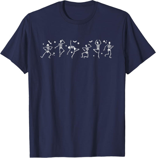 Dancing Skeletons Halloween Women T-Shirt - T-Shirt | Navy