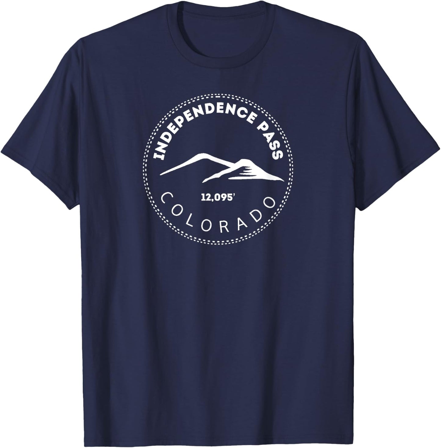 Independence Pass Elevated Colorado Mountain Whiteout T-Shirt - T-Shirt | Navy